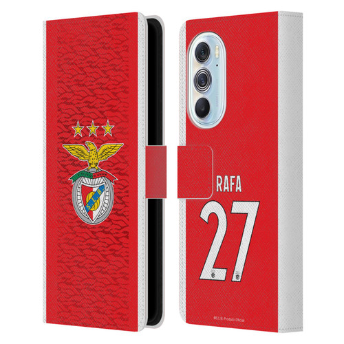 S.L. Benfica 2021/22 Players Home Kit Rafa Silva Leather Book Wallet Case Cover For Motorola Edge X30