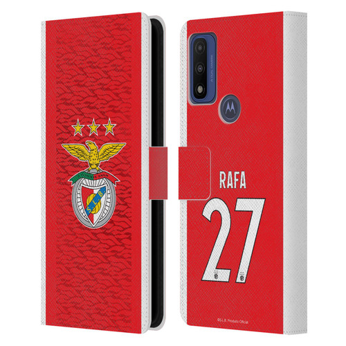 S.L. Benfica 2021/22 Players Home Kit Rafa Silva Leather Book Wallet Case Cover For Motorola G Pure