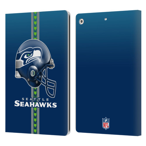 NFL Seattle Seahawks Logo Helmet Leather Book Wallet Case Cover For Apple iPad 10.2 2019/2020/2021