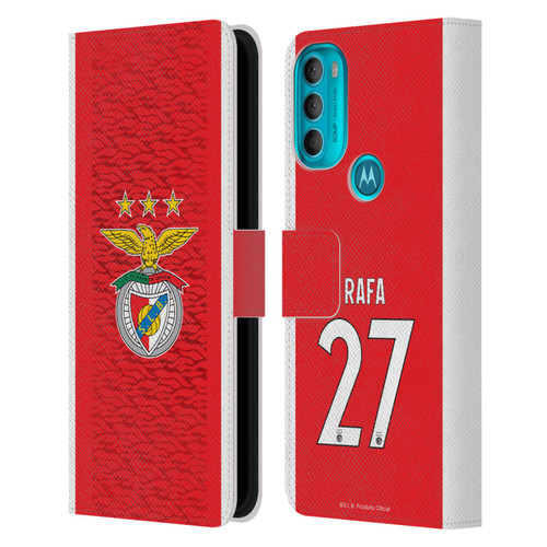 S.L. Benfica 2021/22 Players Home Kit Rafa Silva Leather Book Wallet Case Cover For Motorola Moto G71 5G
