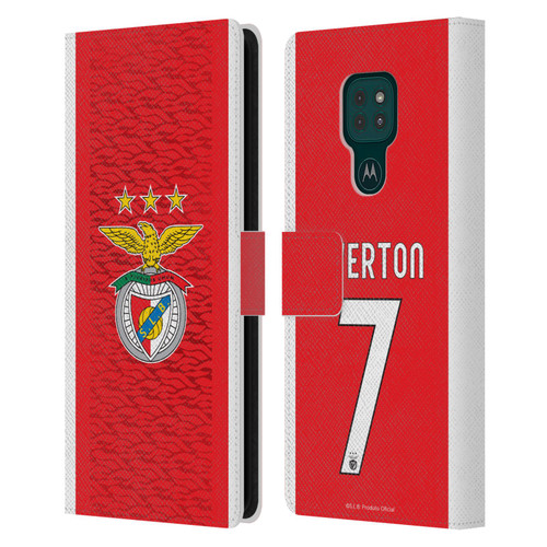 S.L. Benfica 2021/22 Players Home Kit Everton Soares Leather Book Wallet Case Cover For Motorola Moto G9 Play