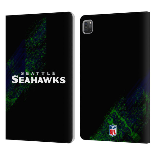 NFL Seattle Seahawks Logo Blur Leather Book Wallet Case Cover For Apple iPad Pro 11 2020 / 2021 / 2022