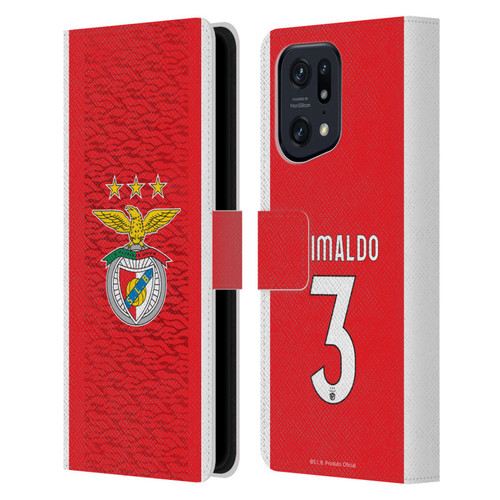 S.L. Benfica 2021/22 Players Home Kit Álex Grimaldo Leather Book Wallet Case Cover For OPPO Find X5 Pro