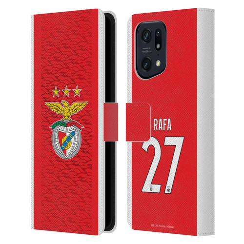 S.L. Benfica 2021/22 Players Home Kit Rafa Silva Leather Book Wallet Case Cover For OPPO Find X5 Pro