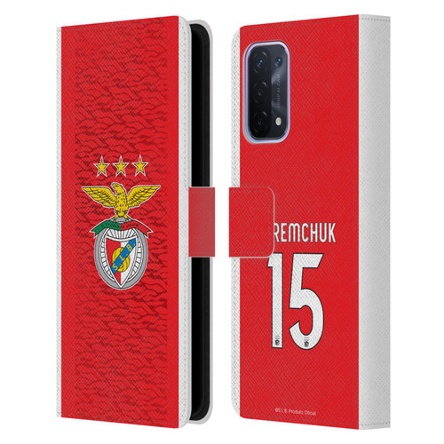 S.L. Benfica 2021/22 Players Home Kit Roman Yaremchuk Leather Book Wallet Case Cover For OPPO A54 5G