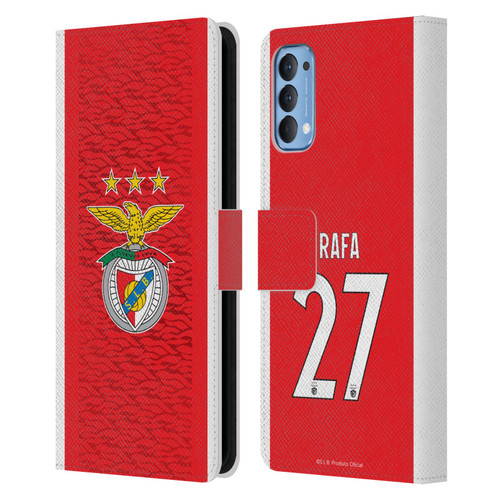 S.L. Benfica 2021/22 Players Home Kit Rafa Silva Leather Book Wallet Case Cover For OPPO Reno 4 5G