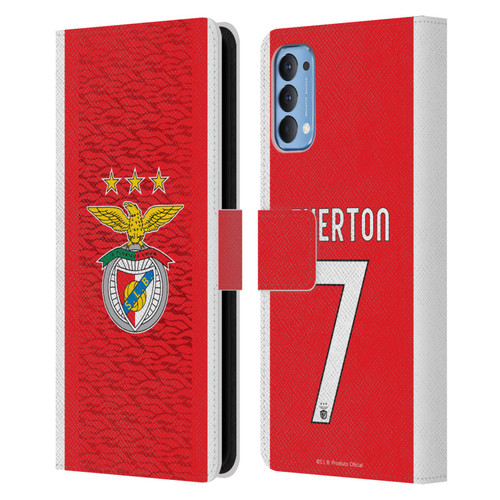 S.L. Benfica 2021/22 Players Home Kit Everton Soares Leather Book Wallet Case Cover For OPPO Reno 4 5G