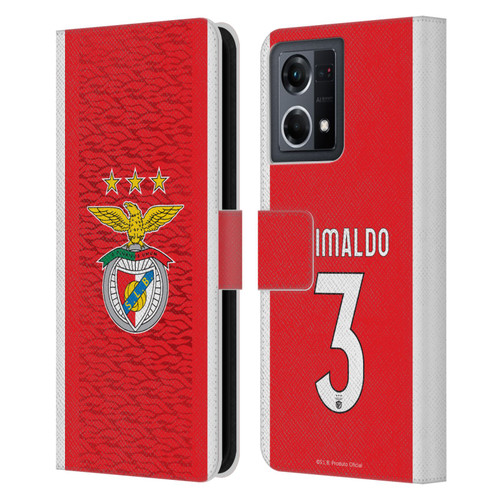S.L. Benfica 2021/22 Players Home Kit Álex Grimaldo Leather Book Wallet Case Cover For OPPO Reno8 4G