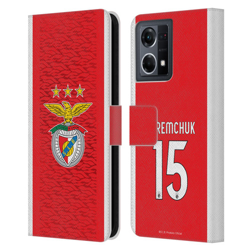 S.L. Benfica 2021/22 Players Home Kit Roman Yaremchuk Leather Book Wallet Case Cover For OPPO Reno8 4G