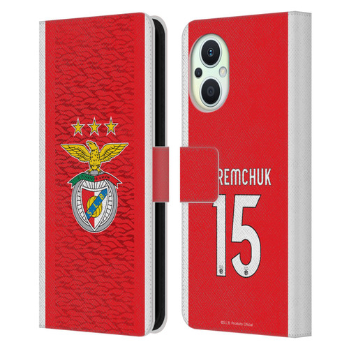 S.L. Benfica 2021/22 Players Home Kit Roman Yaremchuk Leather Book Wallet Case Cover For OPPO Reno8 Lite