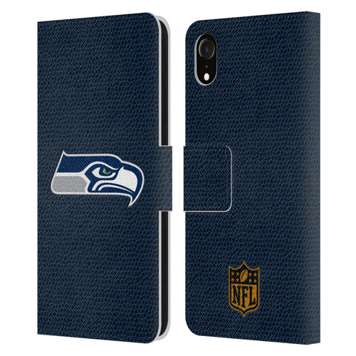 NFL Seattle Seahawks Logo Football Leather Book Wallet Case Cover For Apple iPhone XR