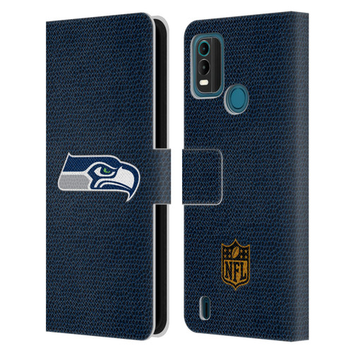 NFL Seattle Seahawks Logo Football Leather Book Wallet Case Cover For Nokia G11 Plus