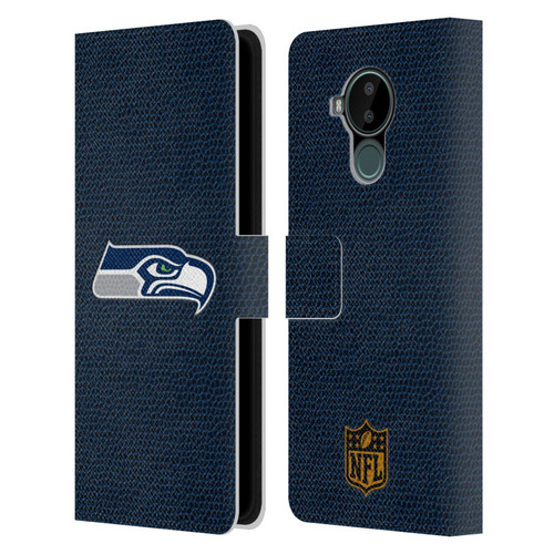NFL Seattle Seahawks Logo Football Leather Book Wallet Case Cover For Nokia C30