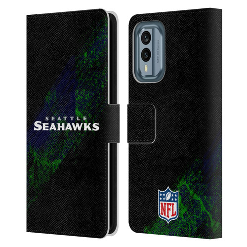 NFL Seattle Seahawks Logo Blur Leather Book Wallet Case Cover For Nokia X30