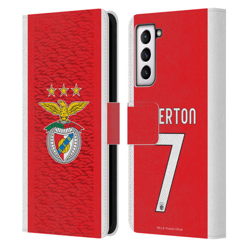 S.L. Benfica 2021/22 Players Home Kit Everton Soares Leather Book Wallet Case Cover For Samsung Galaxy S21 5G