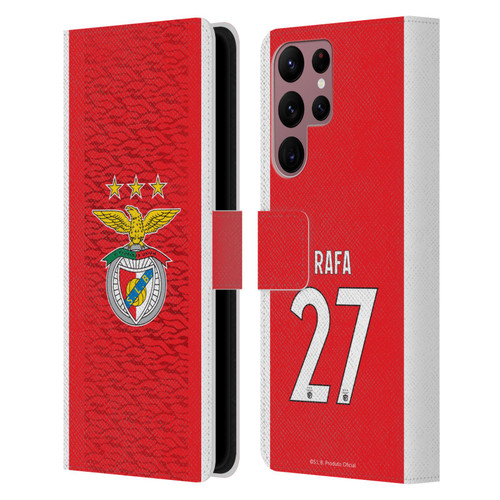 S.L. Benfica 2021/22 Players Home Kit Rafa Silva Leather Book Wallet Case Cover For Samsung Galaxy S22 Ultra 5G