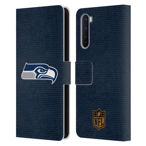 NFL Seattle Seahawks Logo Football Leather Book Wallet Case Cover For OnePlus Nord 5G