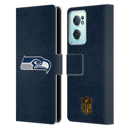 NFL Seattle Seahawks Logo Football Leather Book Wallet Case Cover For OnePlus Nord CE 2 5G