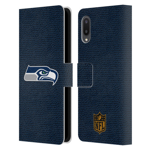 NFL Seattle Seahawks Logo Football Leather Book Wallet Case Cover For Samsung Galaxy A02/M02 (2021)