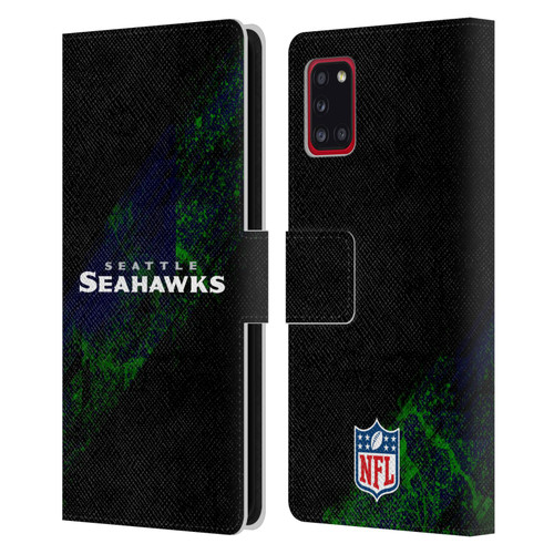 NFL Seattle Seahawks Logo Blur Leather Book Wallet Case Cover For Samsung Galaxy A31 (2020)