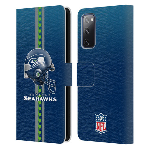 NFL Seattle Seahawks Logo Helmet Leather Book Wallet Case Cover For Samsung Galaxy S20 FE / 5G