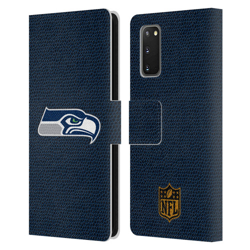 NFL Seattle Seahawks Logo Football Leather Book Wallet Case Cover For Samsung Galaxy S20 / S20 5G