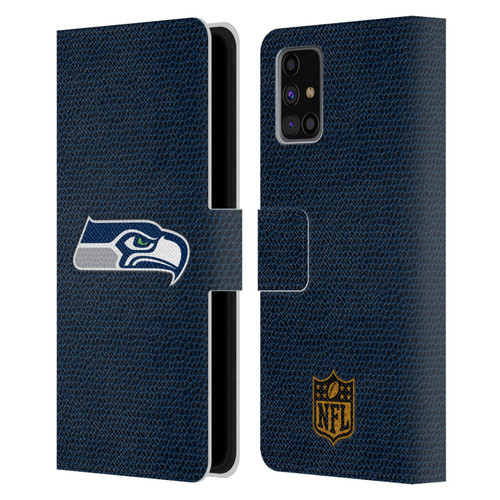 NFL Seattle Seahawks Logo Football Leather Book Wallet Case Cover For Samsung Galaxy M31s (2020)