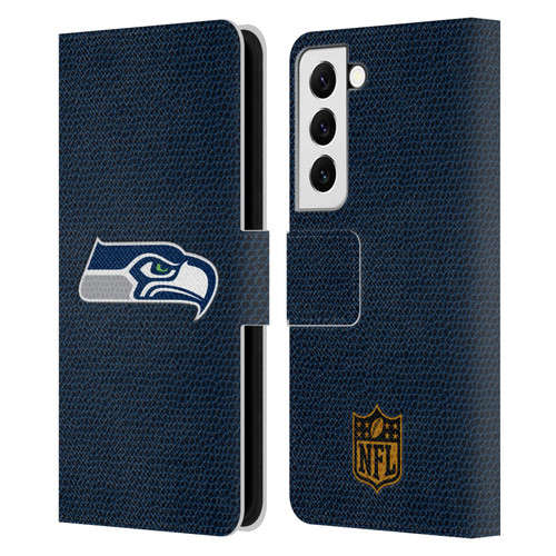 NFL Seattle Seahawks Logo Football Leather Book Wallet Case Cover For Samsung Galaxy S22 5G