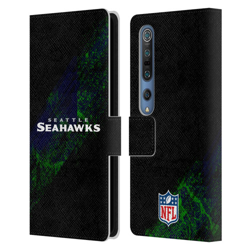 NFL Seattle Seahawks Logo Blur Leather Book Wallet Case Cover For Xiaomi Mi 10 5G / Mi 10 Pro 5G