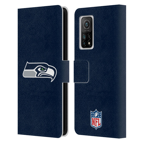 NFL Seattle Seahawks Logo Plain Leather Book Wallet Case Cover For Xiaomi Mi 10T 5G