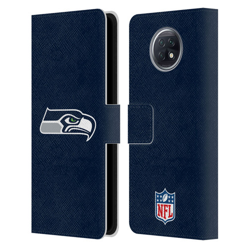 NFL Seattle Seahawks Logo Plain Leather Book Wallet Case Cover For Xiaomi Redmi Note 9T 5G