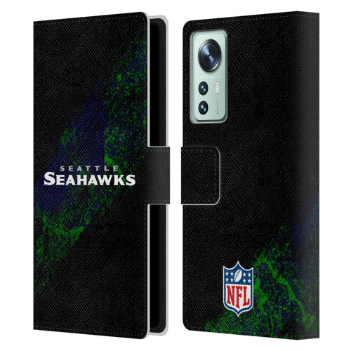 NFL Seattle Seahawks Logo Blur Leather Book Wallet Case Cover For Xiaomi 12
