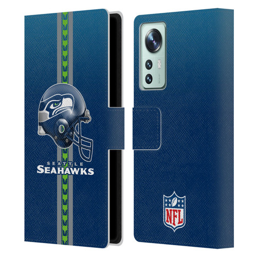 NFL Seattle Seahawks Logo Helmet Leather Book Wallet Case Cover For Xiaomi 12