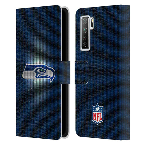 NFL Seattle Seahawks Artwork LED Leather Book Wallet Case Cover For Huawei Nova 7 SE/P40 Lite 5G
