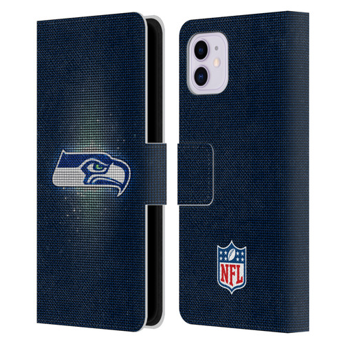 NFL Seattle Seahawks Artwork LED Leather Book Wallet Case Cover For Apple iPhone 11