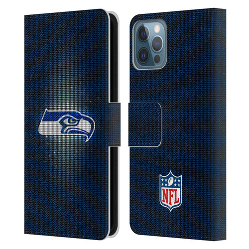 NFL Seattle Seahawks Artwork LED Leather Book Wallet Case Cover For Apple iPhone 12 / iPhone 12 Pro