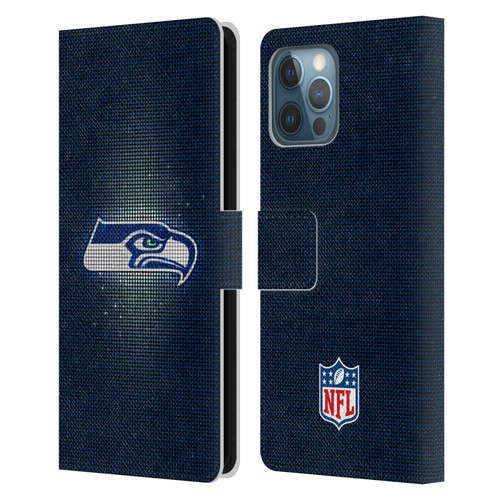 NFL Seattle Seahawks Artwork LED Leather Book Wallet Case Cover For Apple iPhone 12 Pro Max
