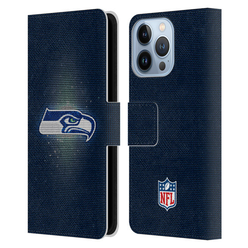 NFL Seattle Seahawks Artwork LED Leather Book Wallet Case Cover For Apple iPhone 13 Pro