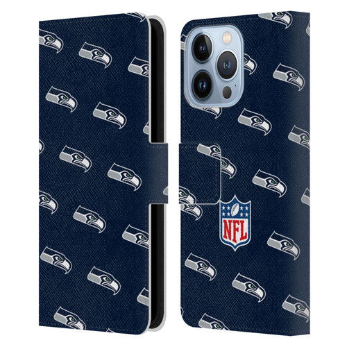 NFL Seattle Seahawks Artwork Patterns Leather Book Wallet Case Cover For Apple iPhone 13 Pro