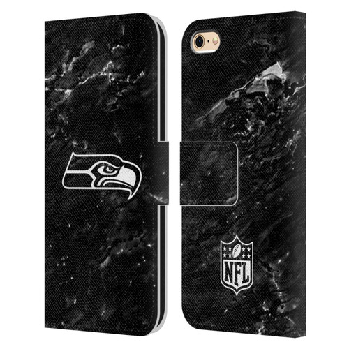 NFL Seattle Seahawks Artwork Marble Leather Book Wallet Case Cover For Apple iPhone 6 / iPhone 6s