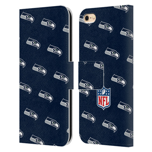NFL Seattle Seahawks Artwork Patterns Leather Book Wallet Case Cover For Apple iPhone 6 / iPhone 6s