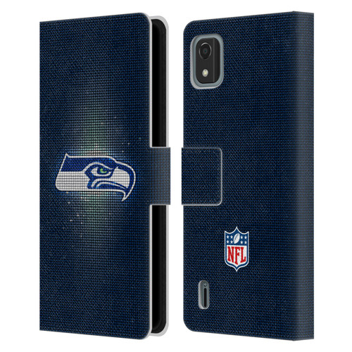 NFL Seattle Seahawks Artwork LED Leather Book Wallet Case Cover For Nokia C2 2nd Edition