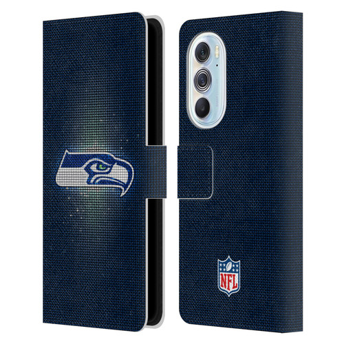 NFL Seattle Seahawks Artwork LED Leather Book Wallet Case Cover For Motorola Edge X30