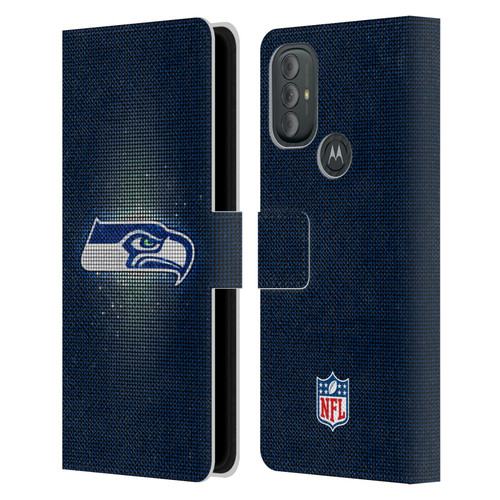 NFL Seattle Seahawks Artwork LED Leather Book Wallet Case Cover For Motorola Moto G10 / Moto G20 / Moto G30