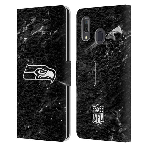 NFL Seattle Seahawks Artwork Marble Leather Book Wallet Case Cover For Samsung Galaxy A33 5G (2022)