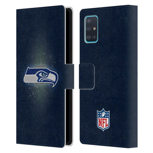 NFL Seattle Seahawks Artwork LED Leather Book Wallet Case Cover For Samsung Galaxy A51 (2019)