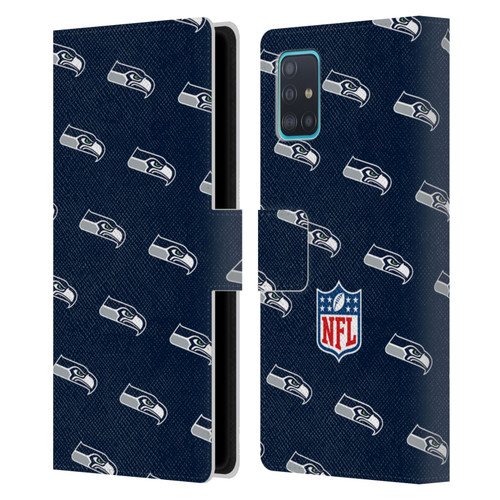 NFL Seattle Seahawks Artwork Patterns Leather Book Wallet Case Cover For Samsung Galaxy A51 (2019)