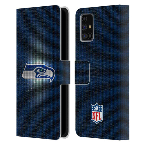 NFL Seattle Seahawks Artwork LED Leather Book Wallet Case Cover For Samsung Galaxy M31s (2020)