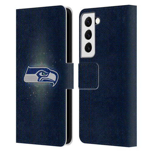 NFL Seattle Seahawks Artwork LED Leather Book Wallet Case Cover For Samsung Galaxy S22 5G