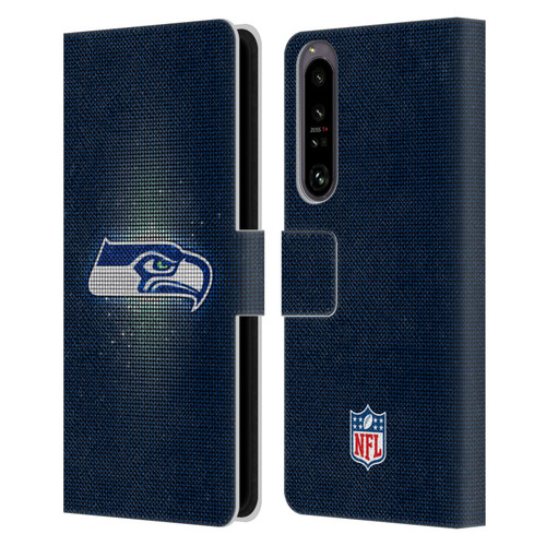 NFL Seattle Seahawks Artwork LED Leather Book Wallet Case Cover For Sony Xperia 1 IV